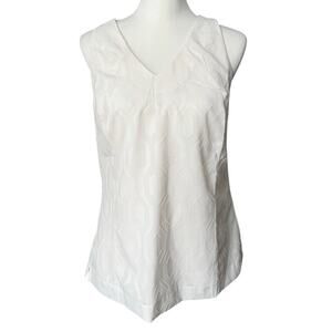 Banana Republic Outlet White Sleeveless Top Size 6